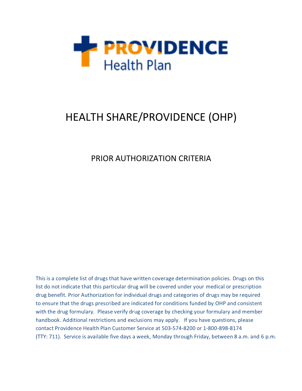 Health Share/Providence (Ohp)