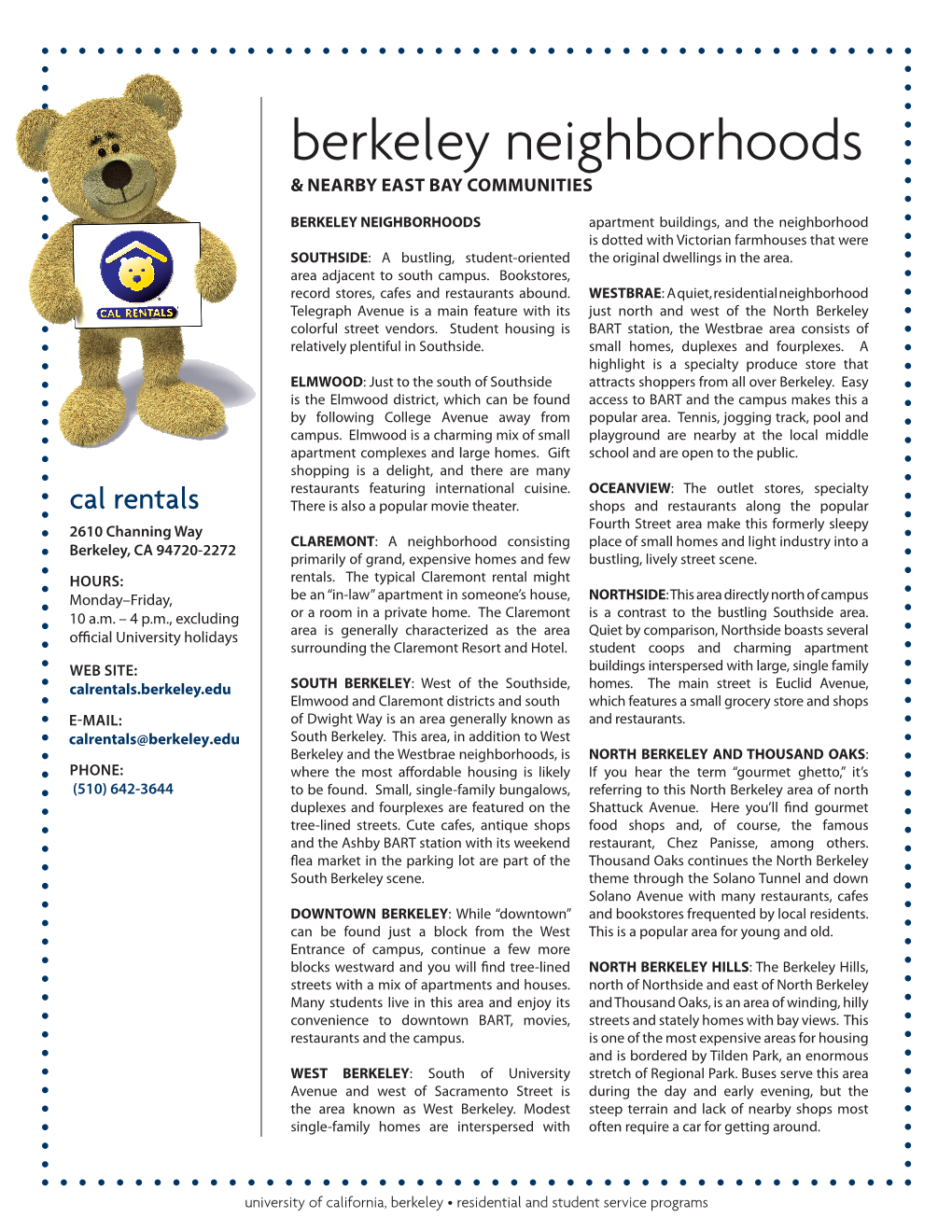 Berkeley Neighborhoods & Nearby East Bay Communities