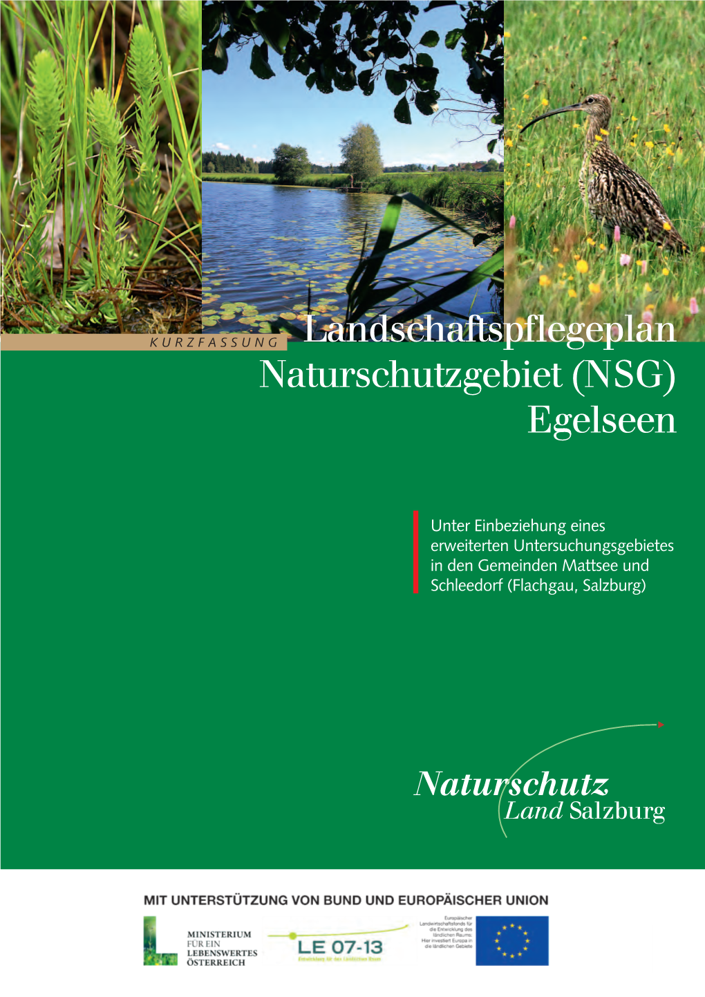 Landschaftspflegeplan Naturschutzgebiet (NSG) Egelseen