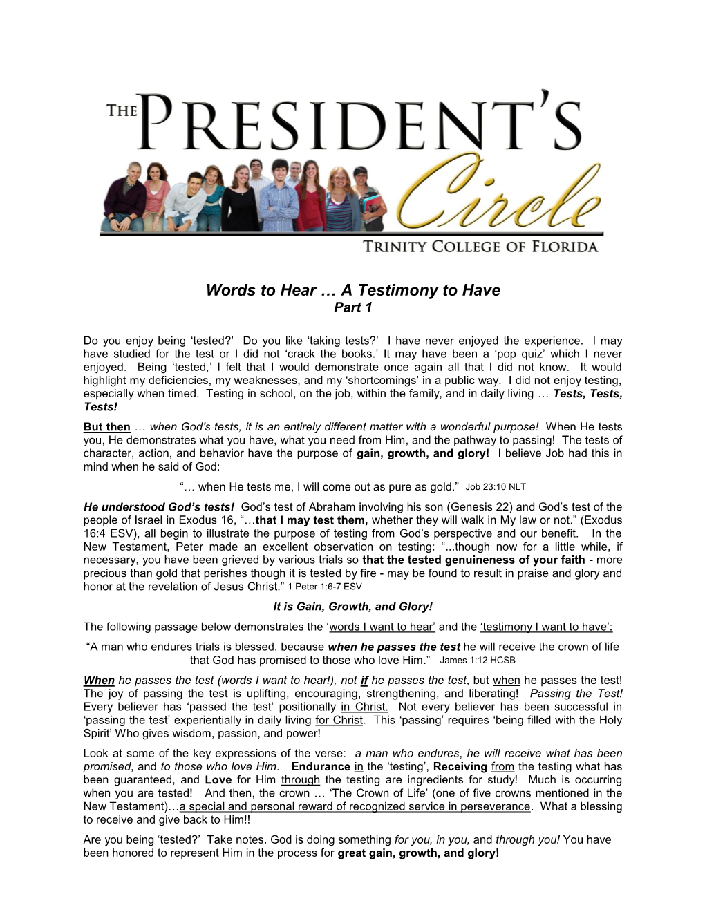 August 2019 President's Circle