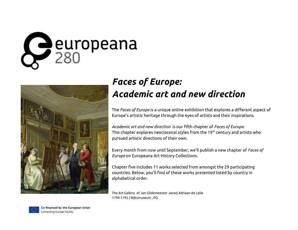 Faces of Europe: Academic Art and New Direction