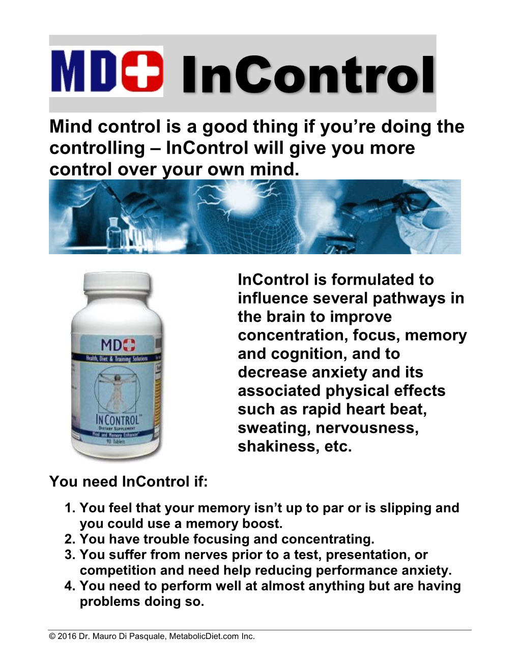 Incontrol Mind Control Is a Good Thing If You’Re Doing the Controlling – Incontrol Will Give You More Control Over Your Own Mind