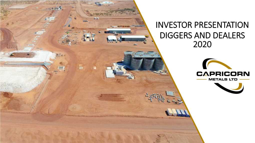 Investor Presentation Diggers and Dealers 2020