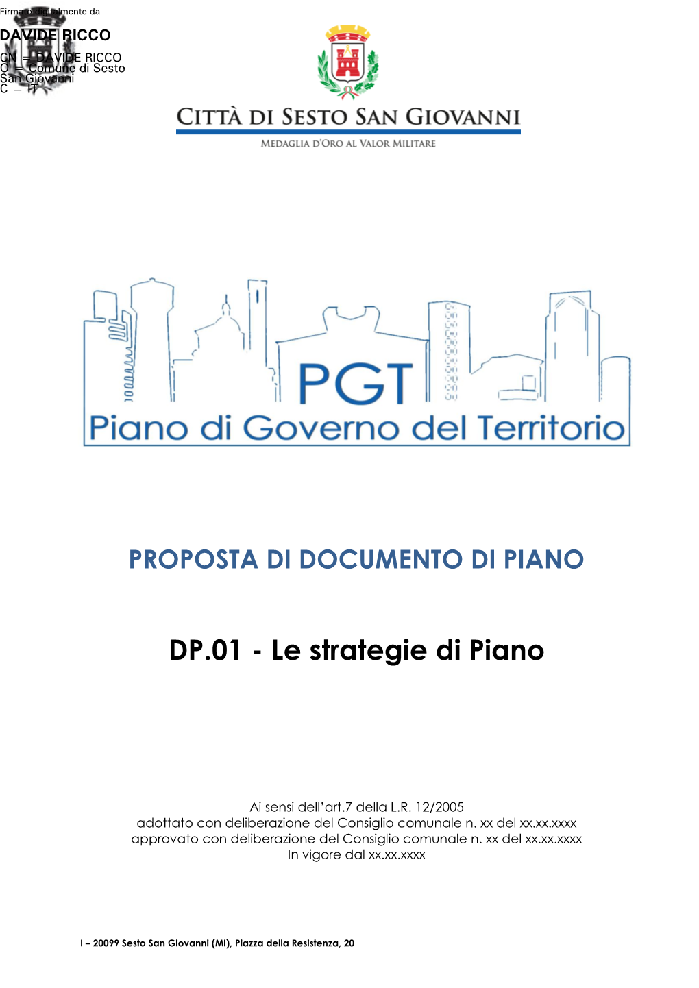 DP.01 - Le Strategie Di Piano