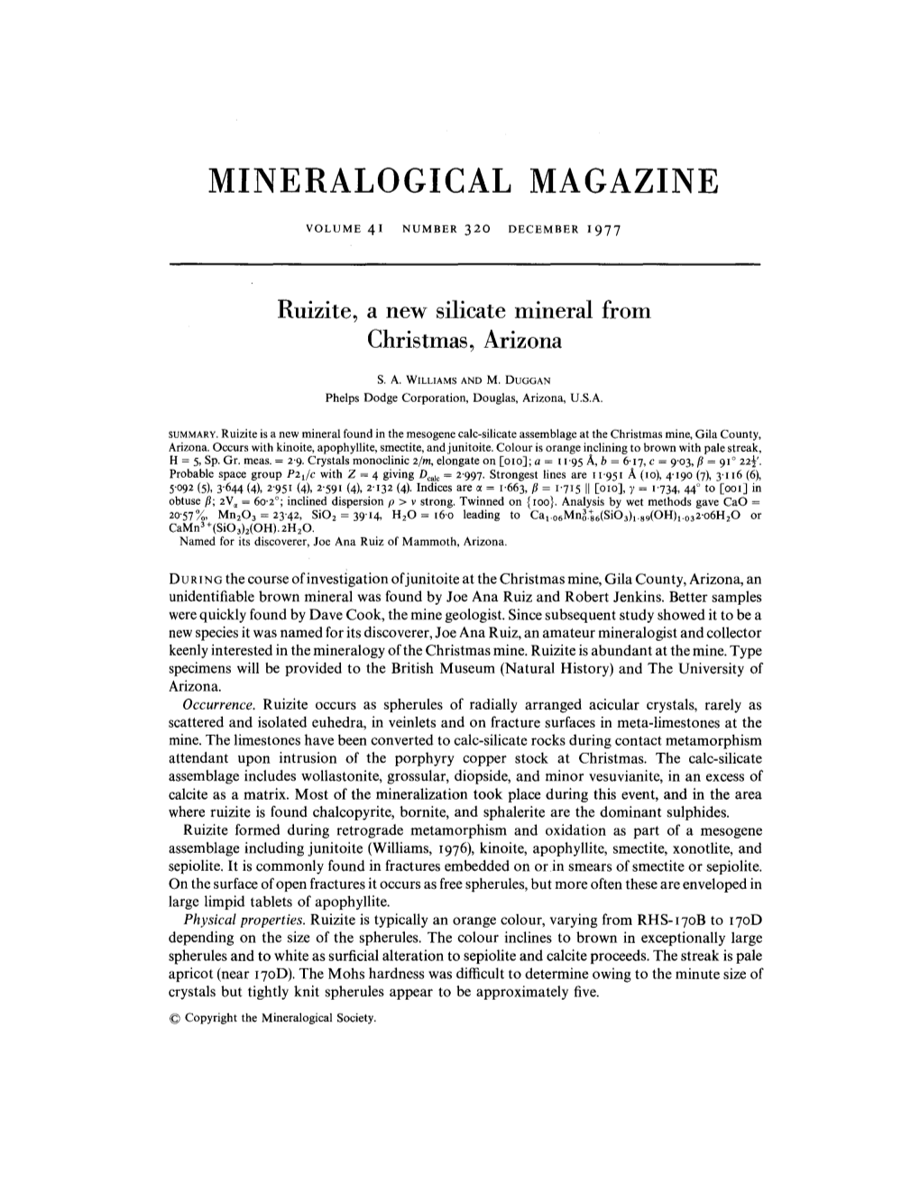 Mineralogical Magazine