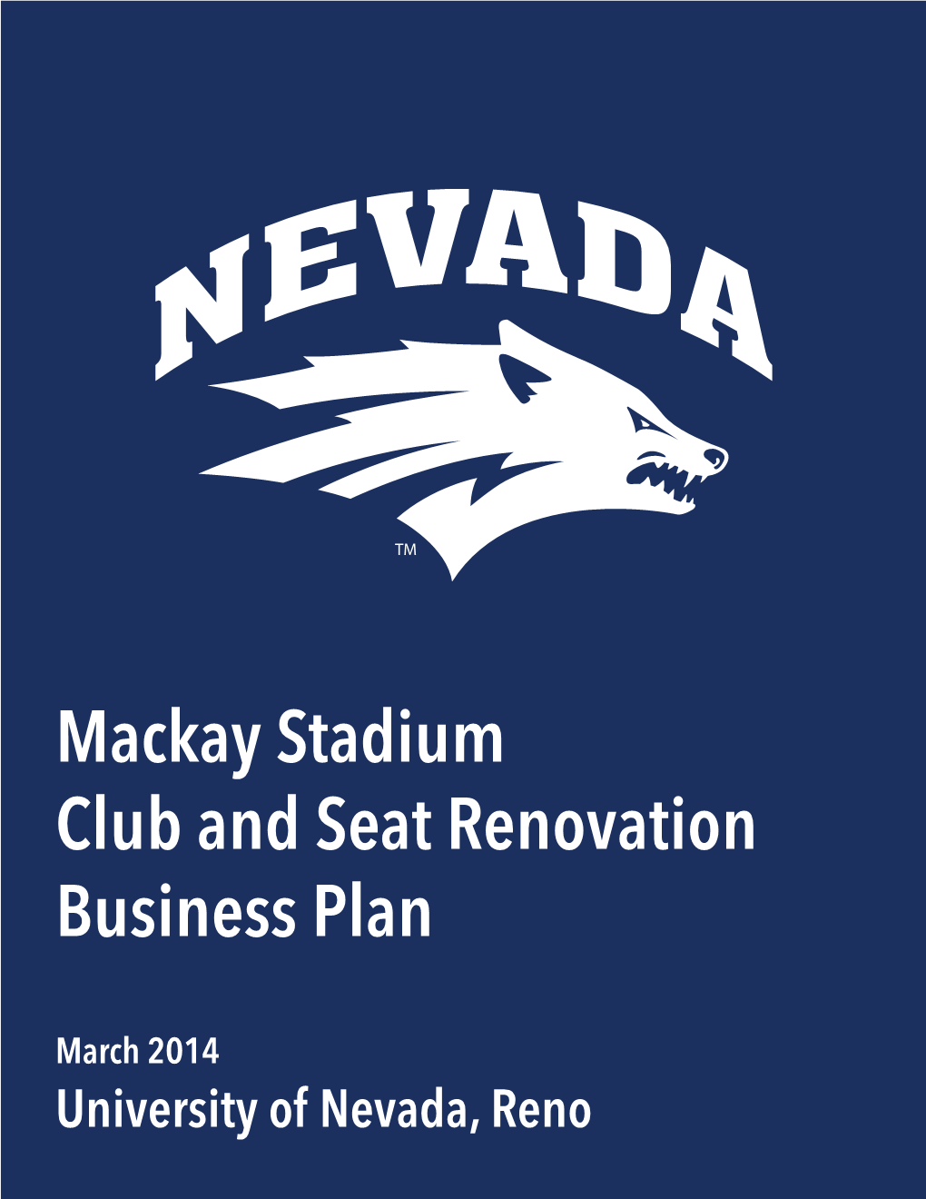 Mackay Stadium Club and Seat Renovation Business Plan