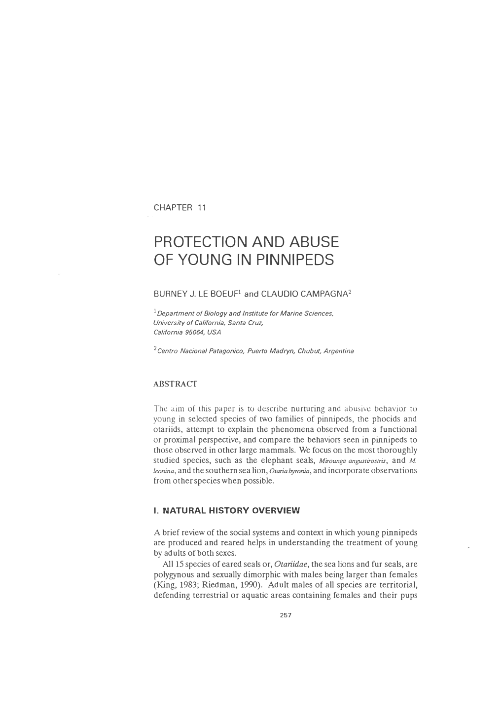 Protection and Abuse of Young in Pinnipeds