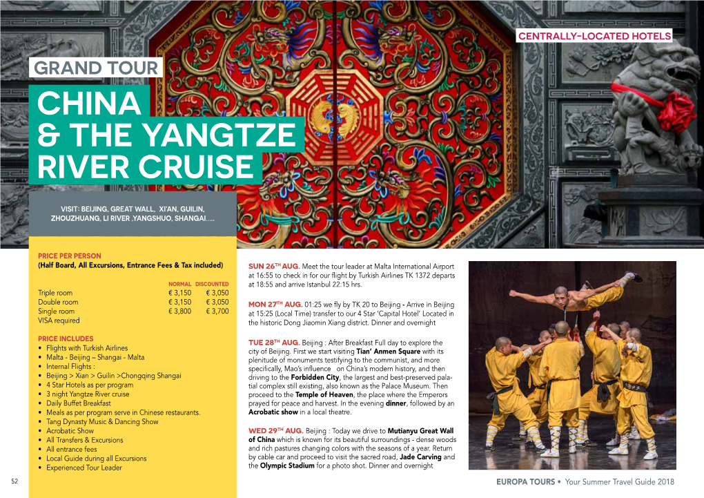 China & the Yangtze River Cruise