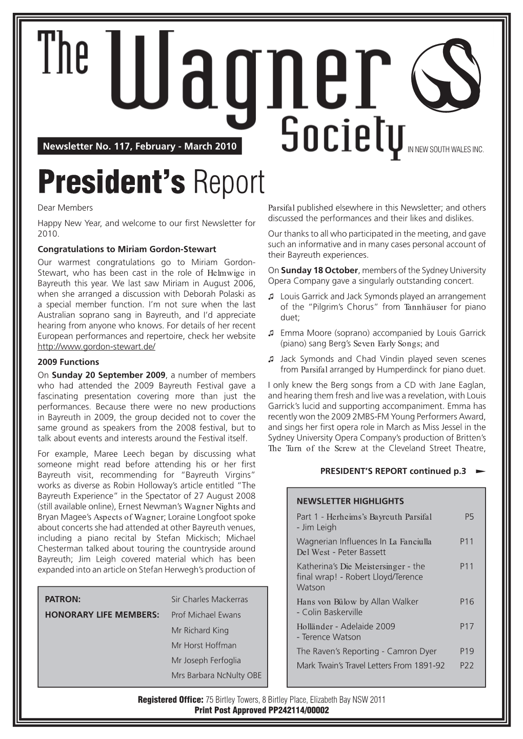 President's Report