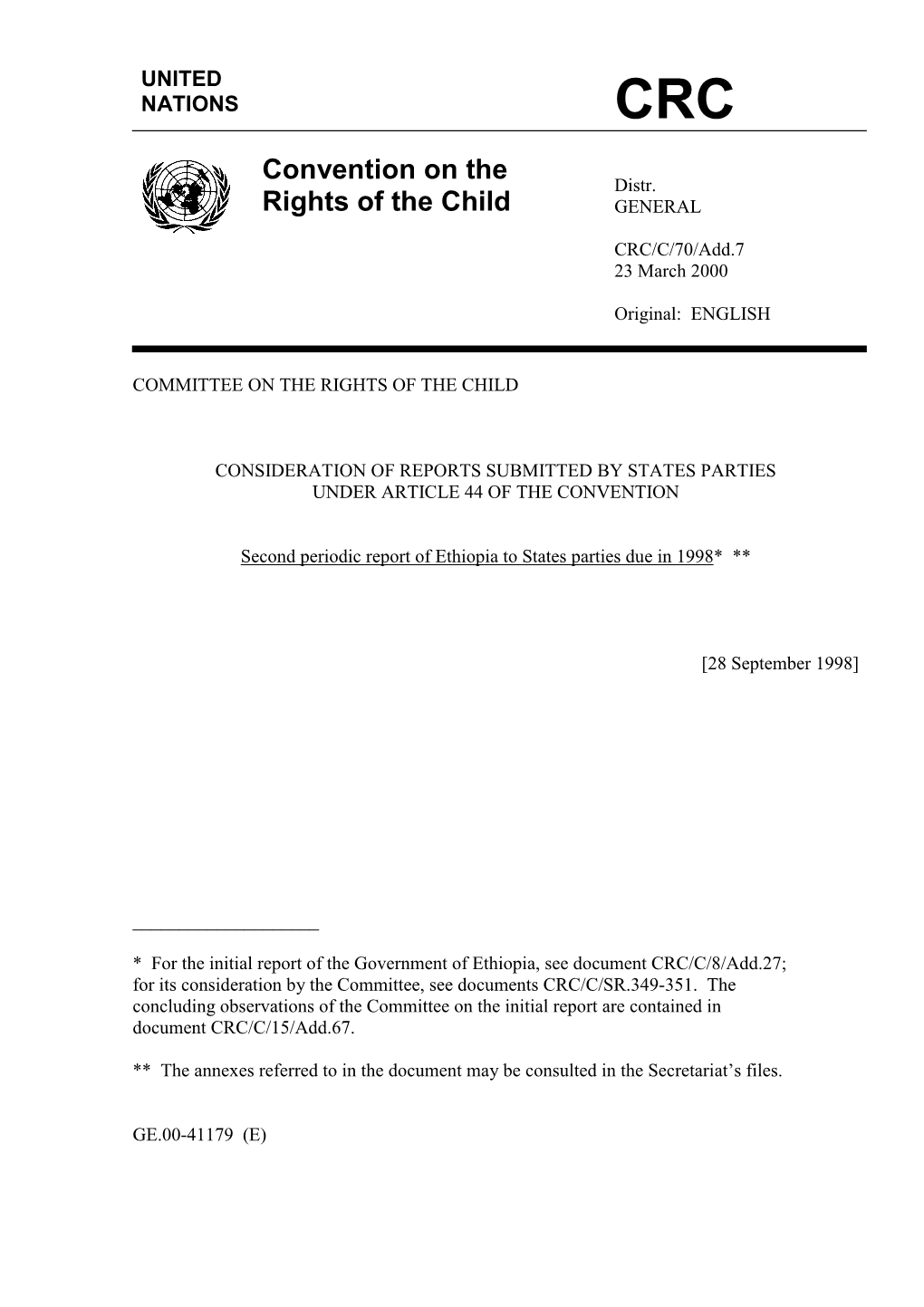 CRC Convention on the Rights of the Child