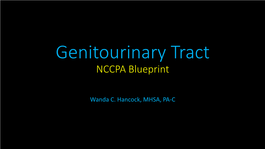 NCCPA Blueprint