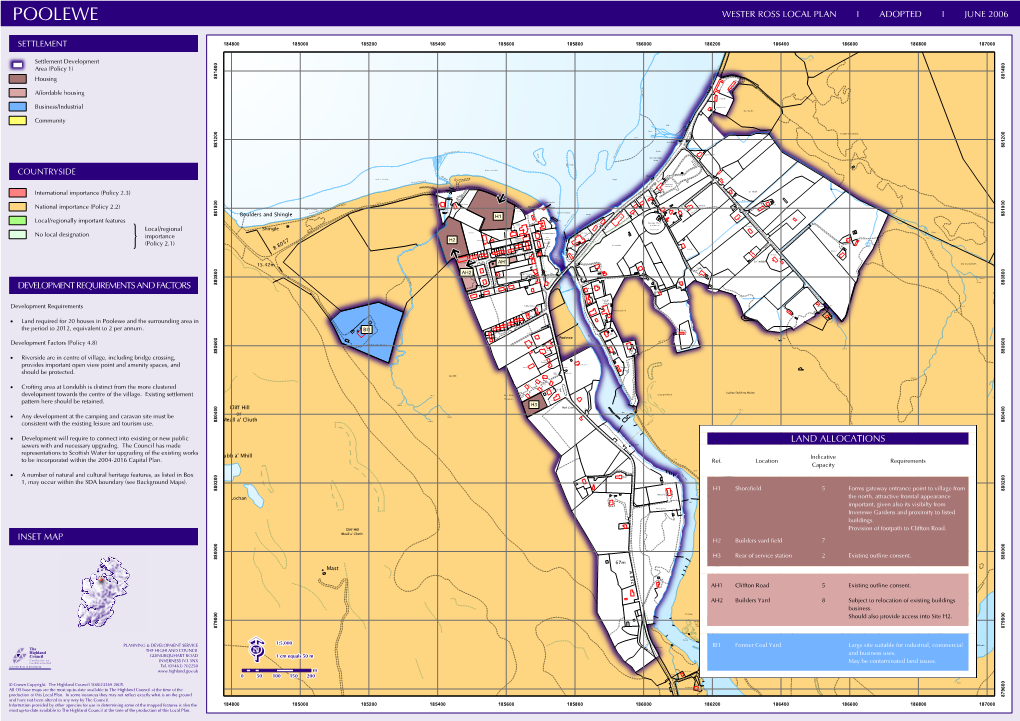 Poolewe Wester Ross Local Plan I Adopted I June 2006