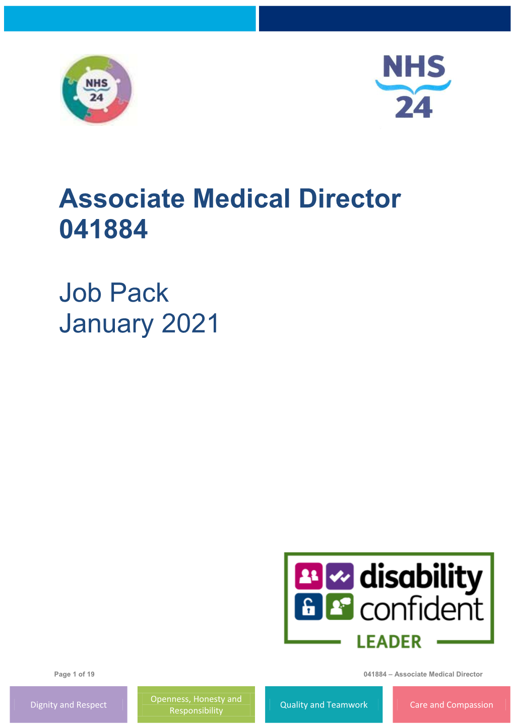 Associate Medical Director 041884 Job Pack January 2021