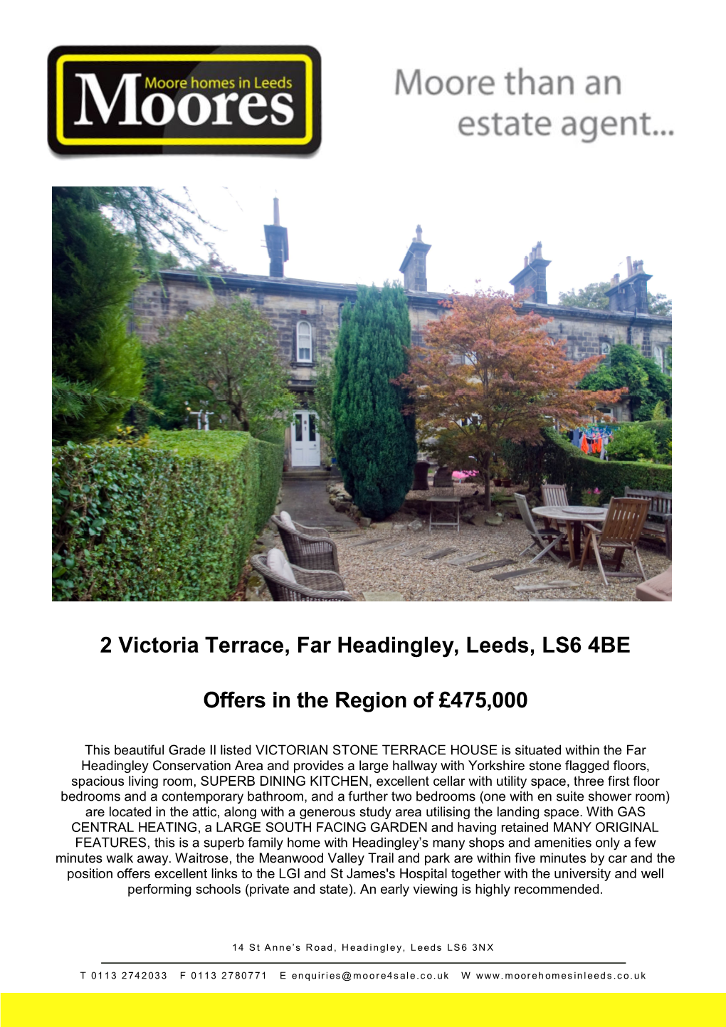 2 Victoria Terrace, Far Headingley, Leeds, LS6 4BE