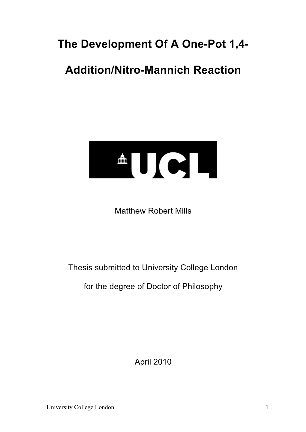 Addition/Nitro-Mannich Reaction