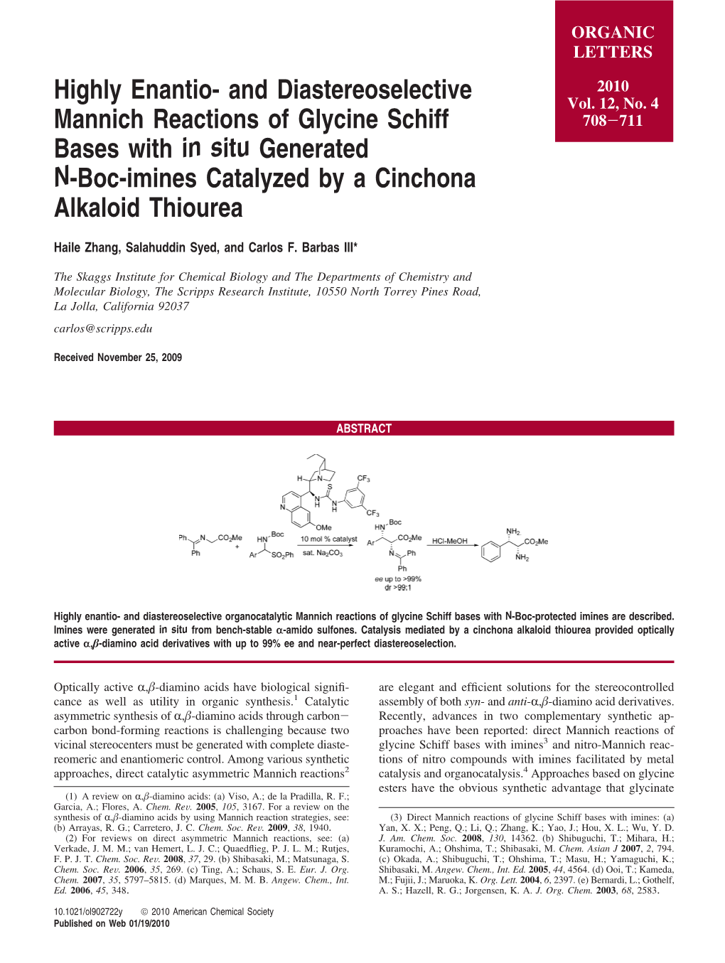 And Diastereoselective Mannich Reactions Of