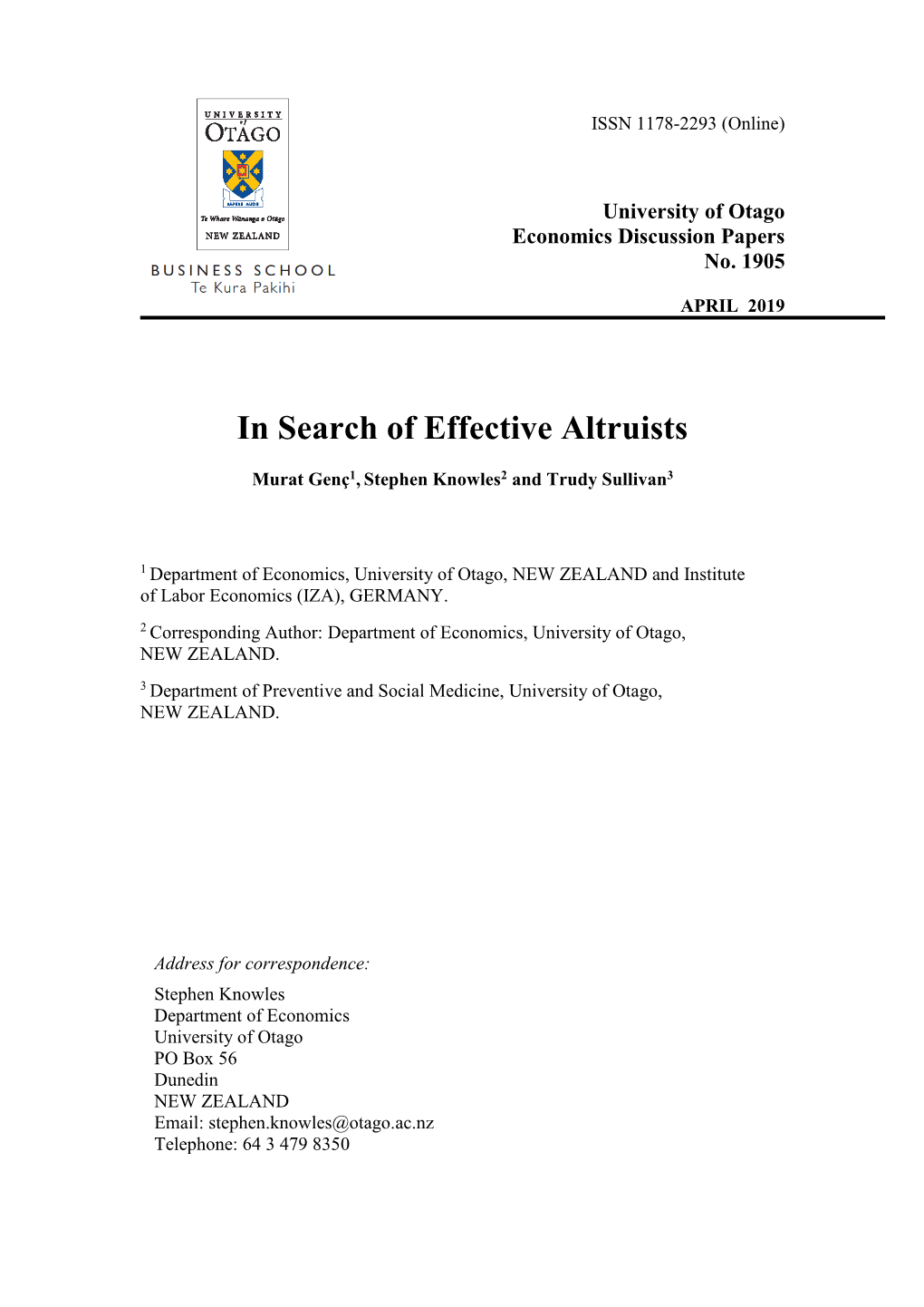 In Search of Effective Altruists