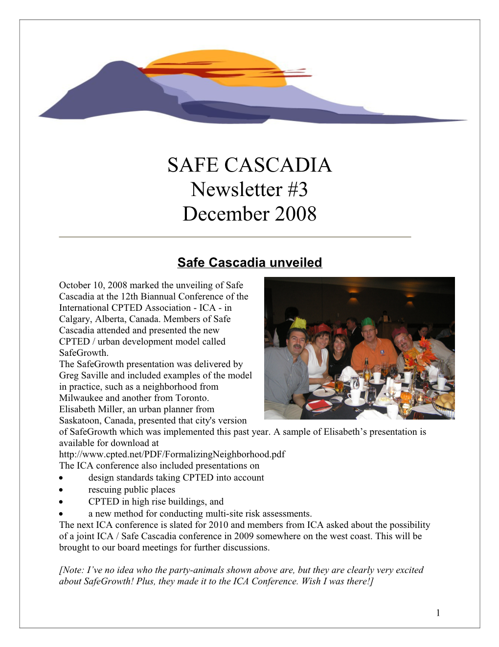 Safe Cascadia Unveiled