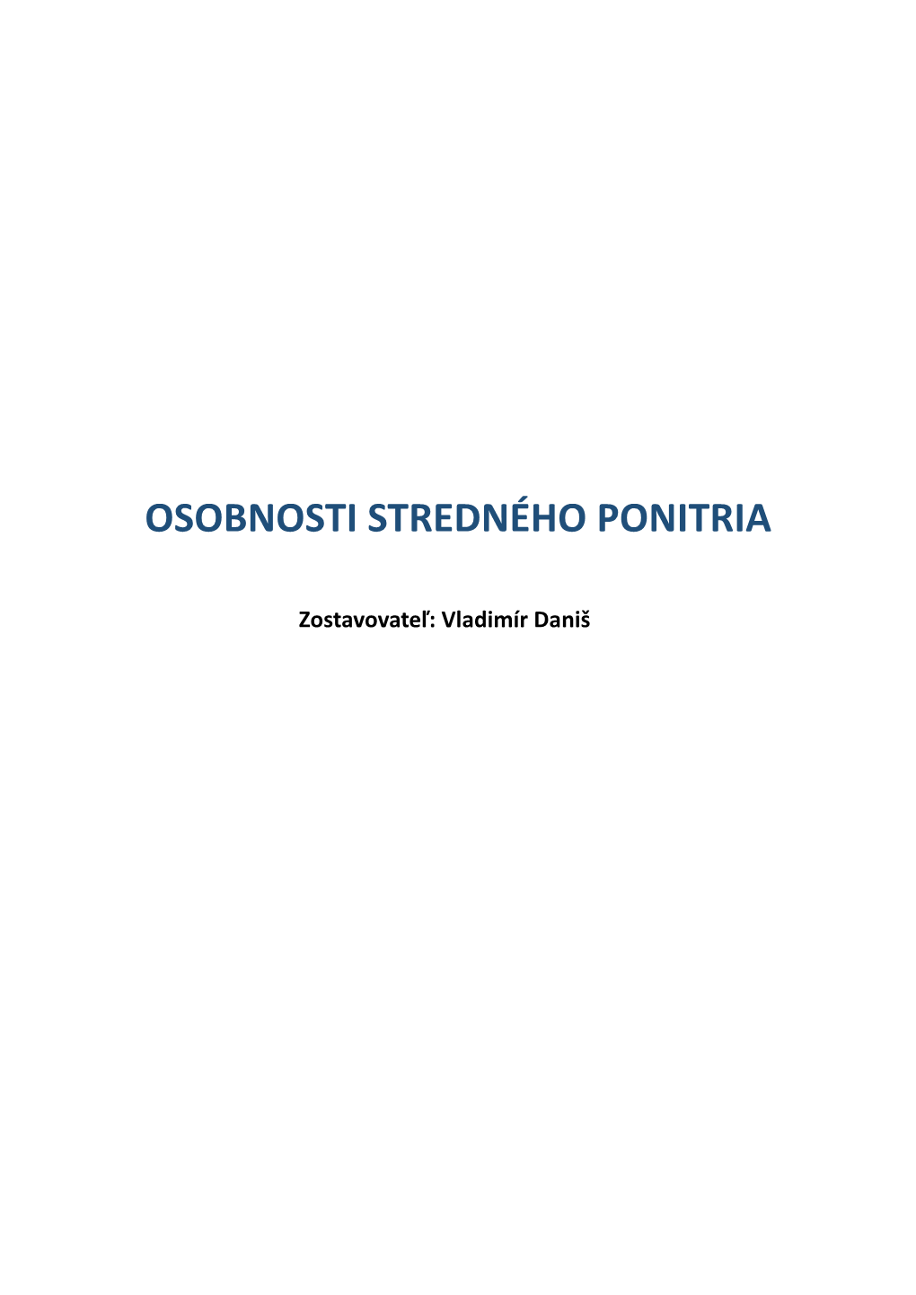 Osobnosti Stredného Ponitria