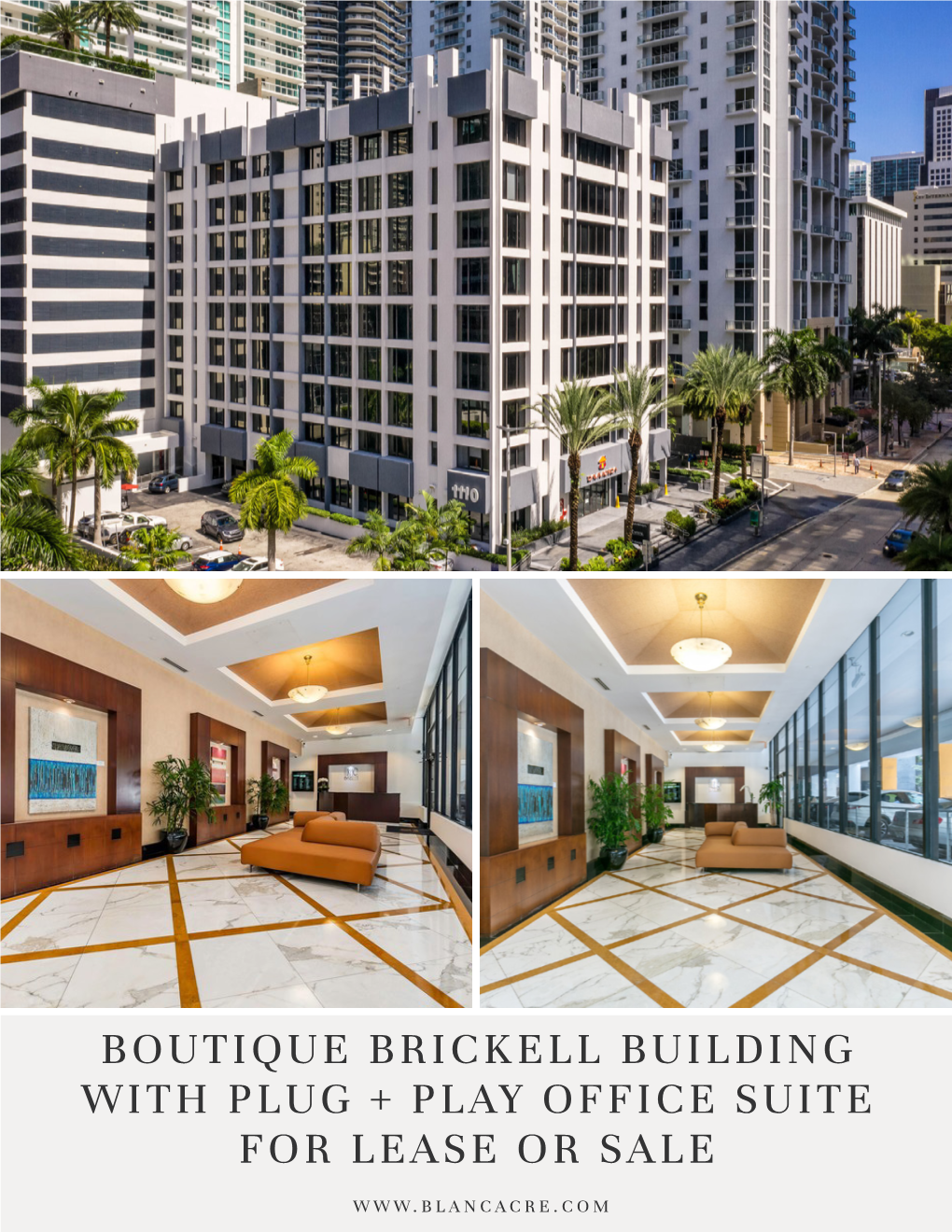 Boutique Brickell Building with Plug + Play Office Suite for Lease Or Sale