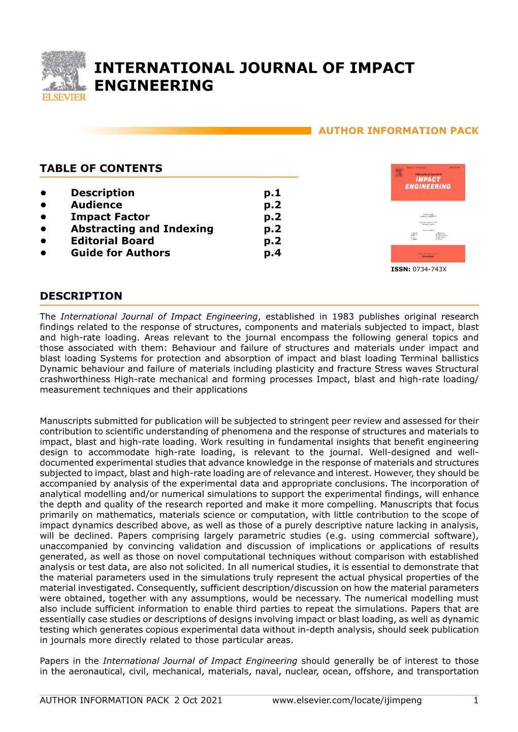 International Journal of Impact Engineering