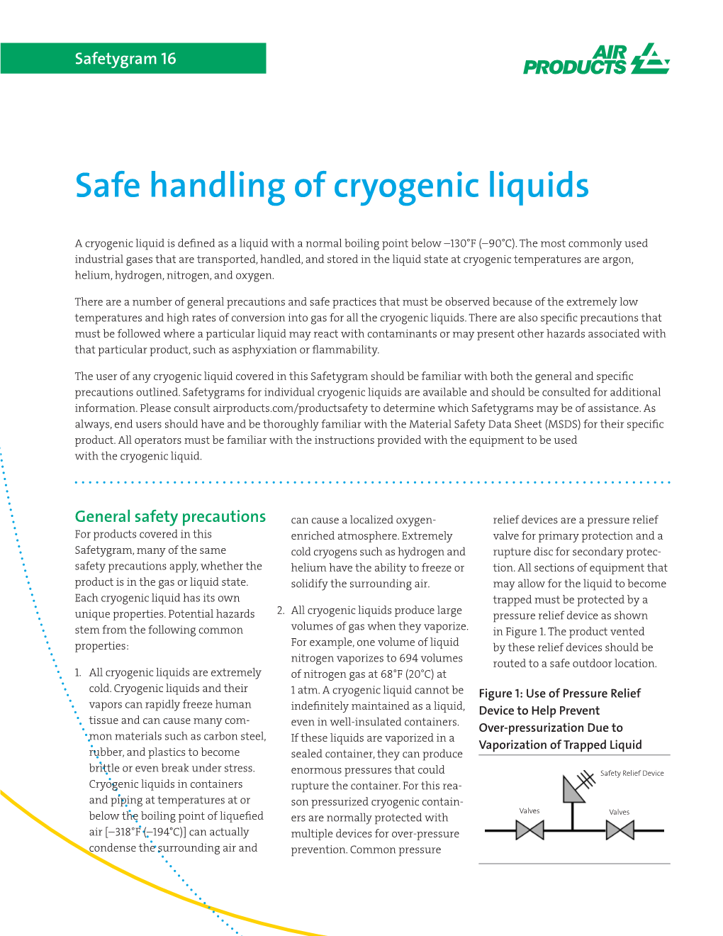 Safe Handling of Cryogenic Liquids