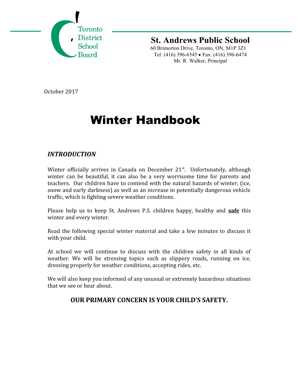 Winter Handbook