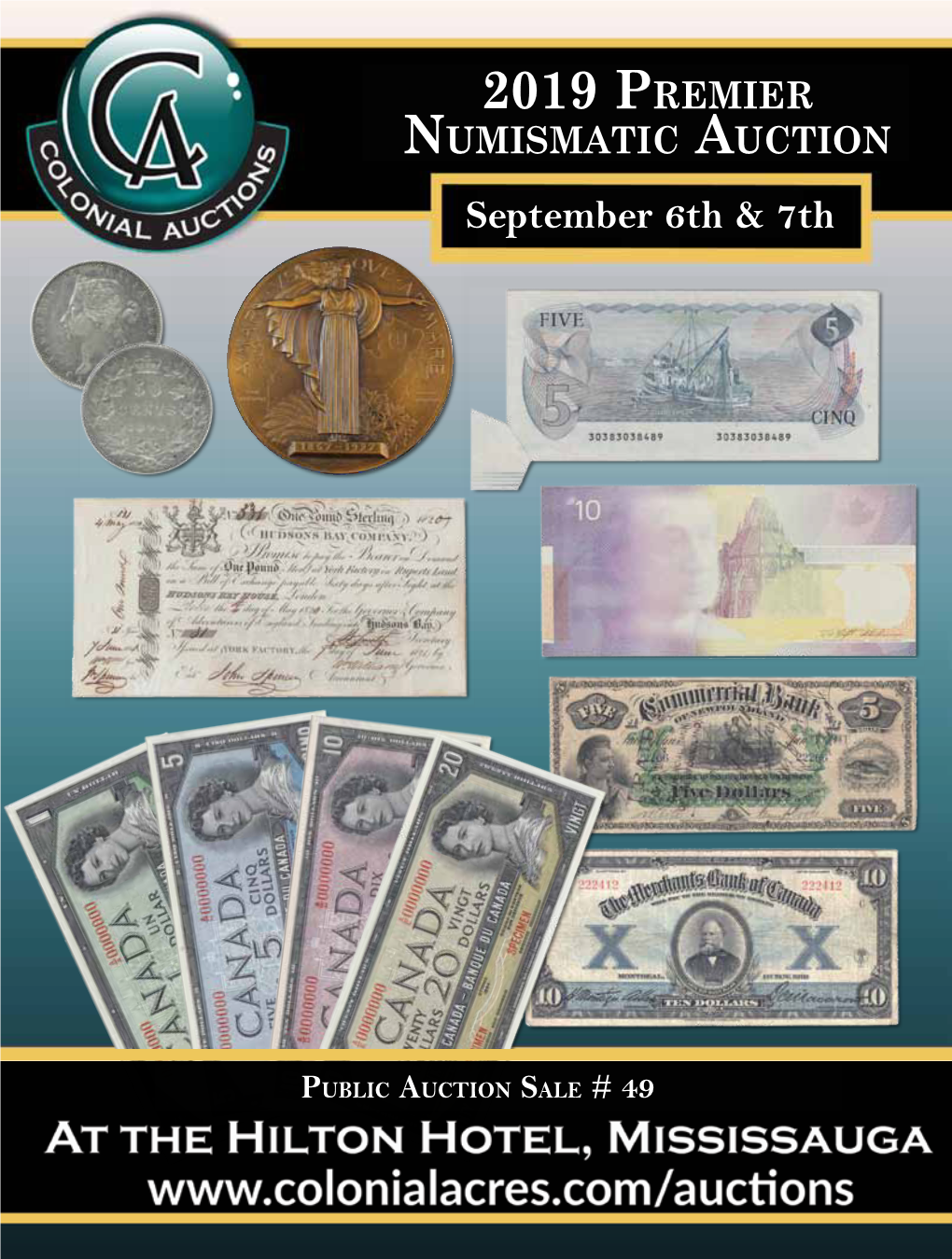 2019 Premier Numismatic Auction September 6Th & 7Th