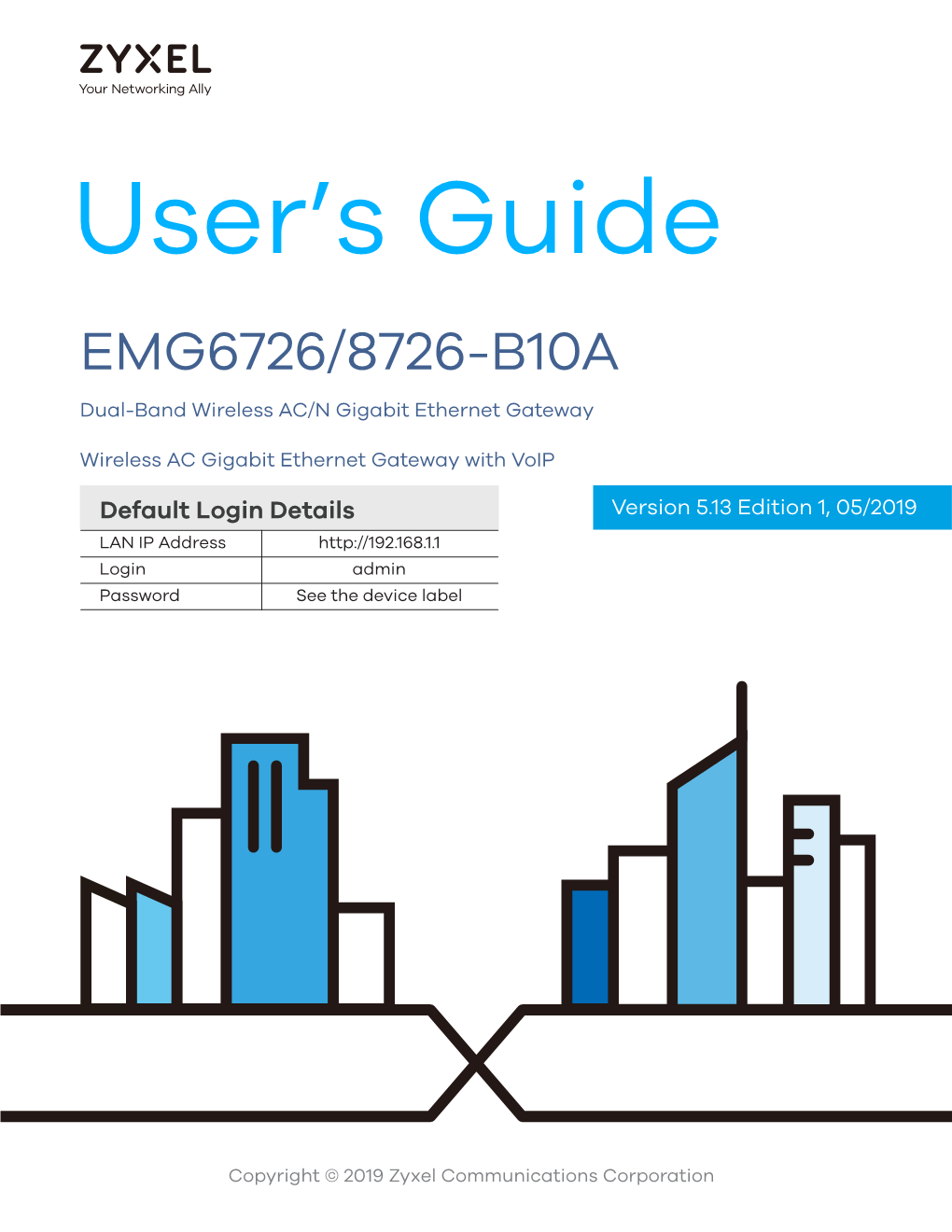 EMG6726/8726-B10A Dual-Band Wireless AC/N Gigabit Ethernet Gateway