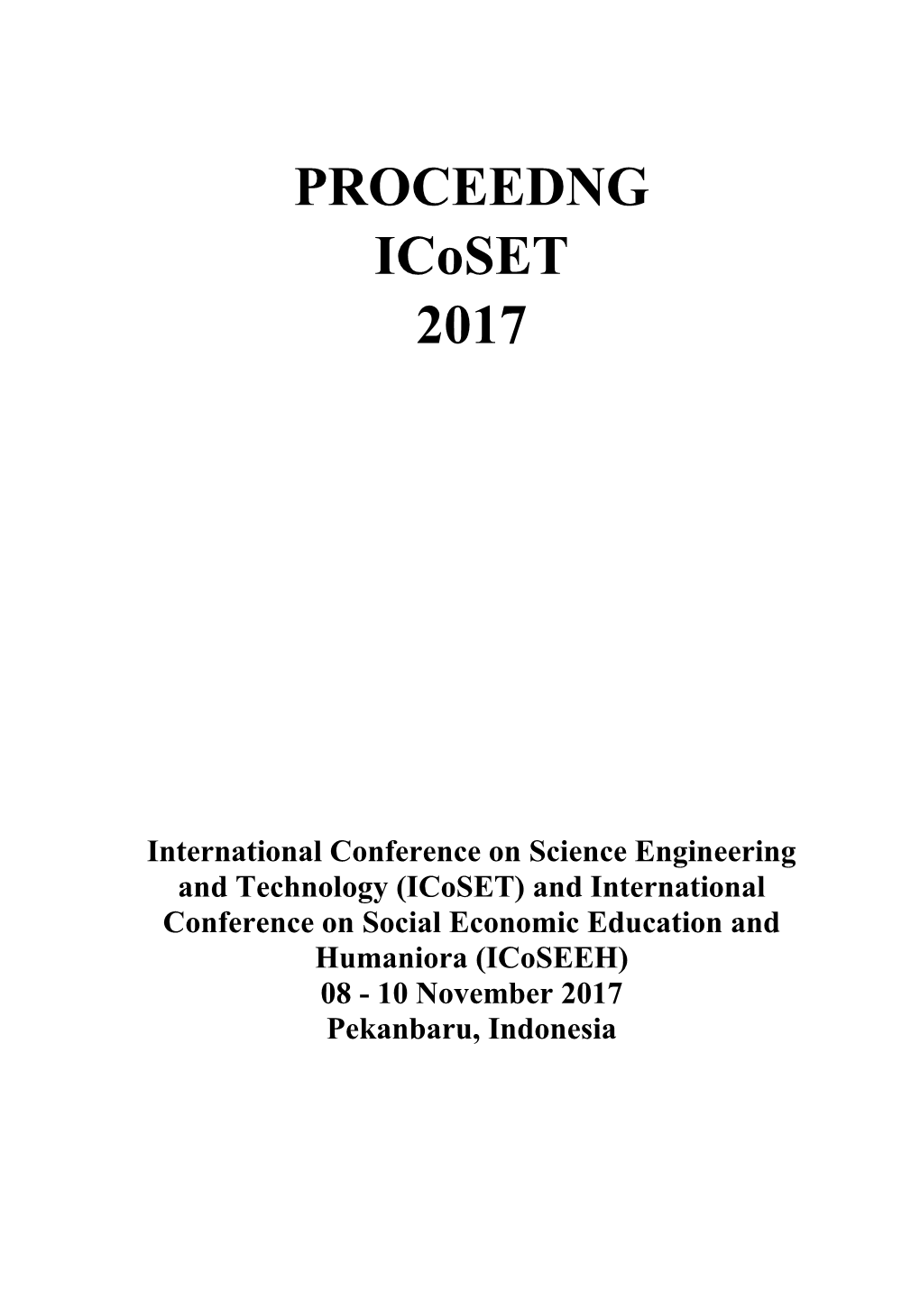 PROCEEDNG Icoset 2017