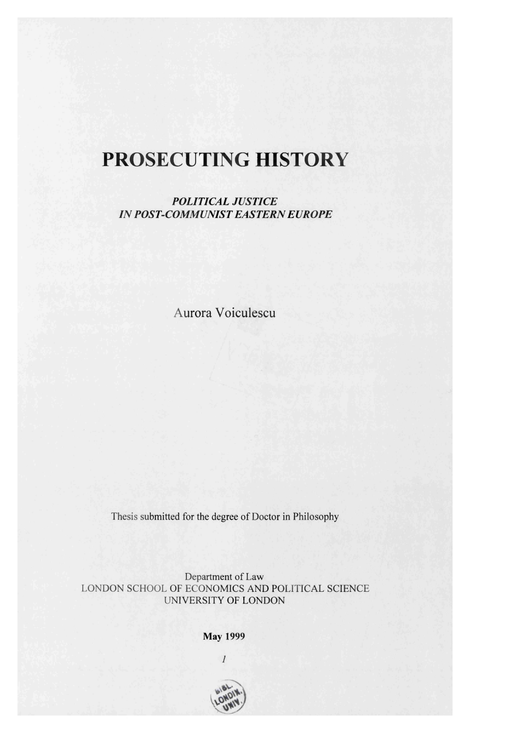 Prosecuting History