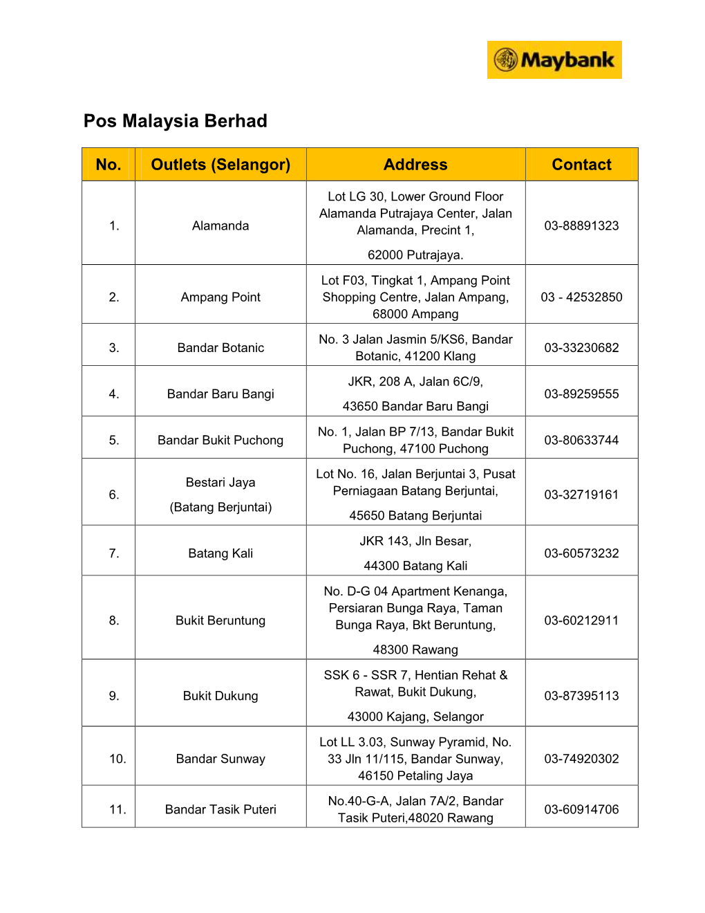 Pos Malaysia Berhad