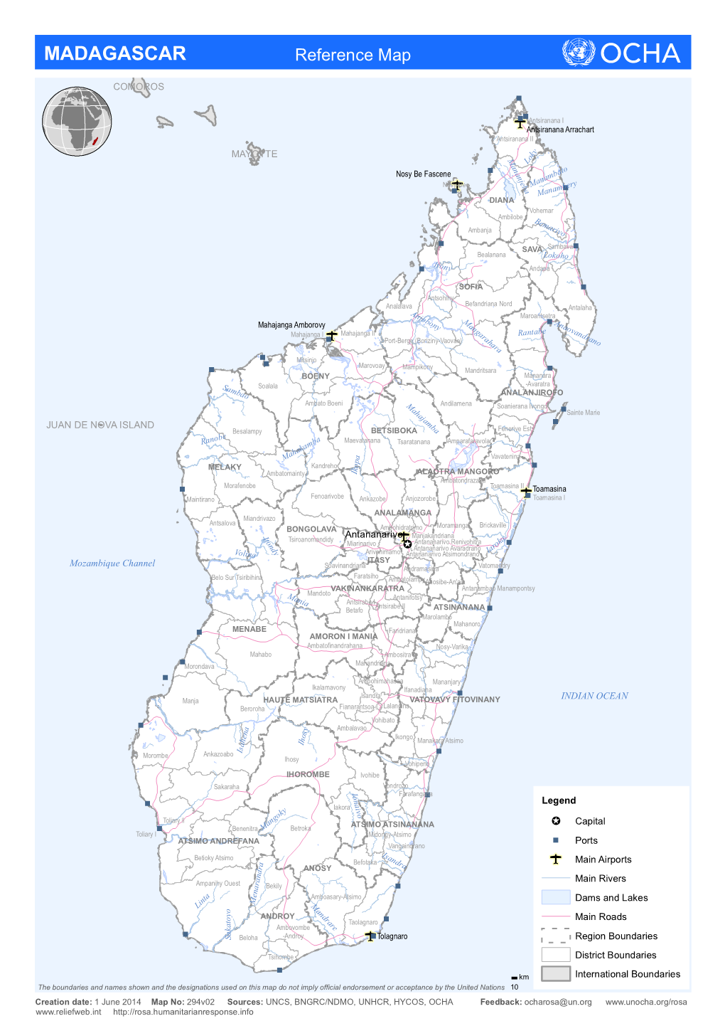 MADAGASCAR Reference Map