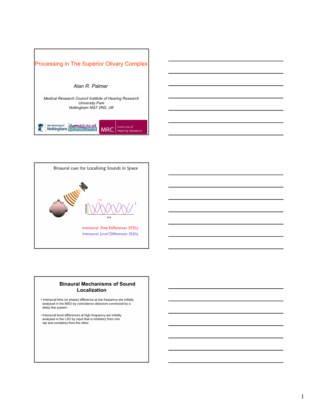 Processing in the Superior Olivary Complex.Pdf