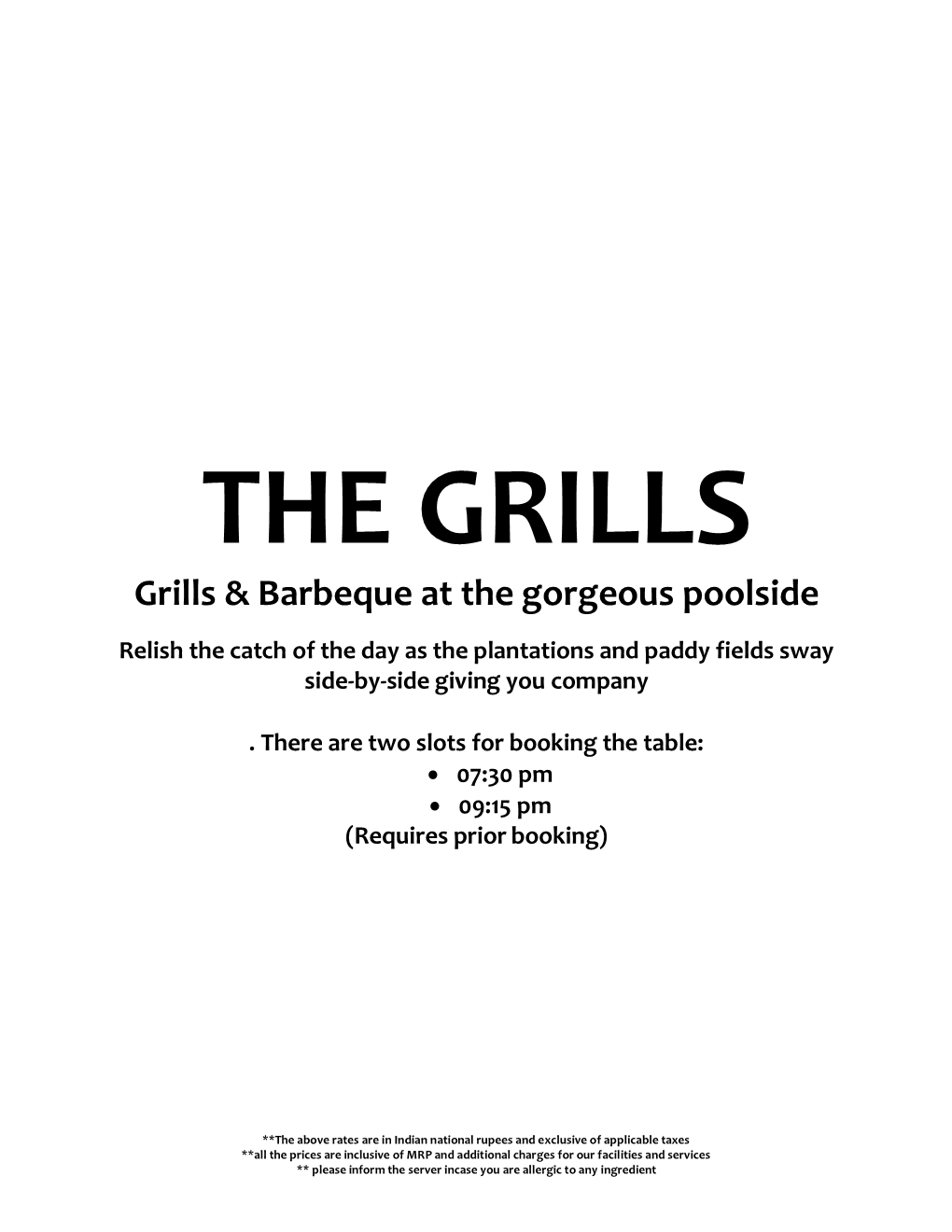 Grills & Barbeque at the Gorgeous Poolside