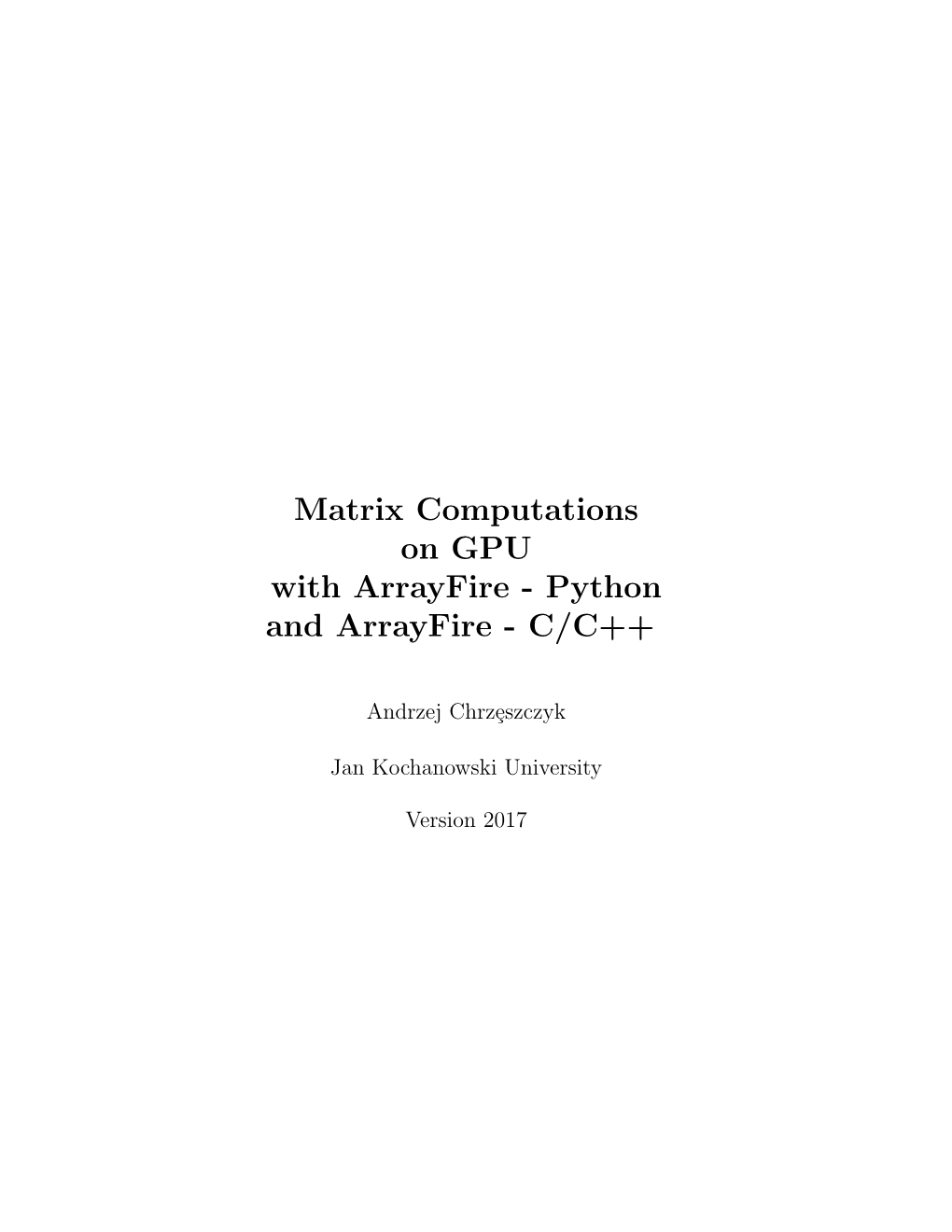 Python and Arrayfire - C/C++