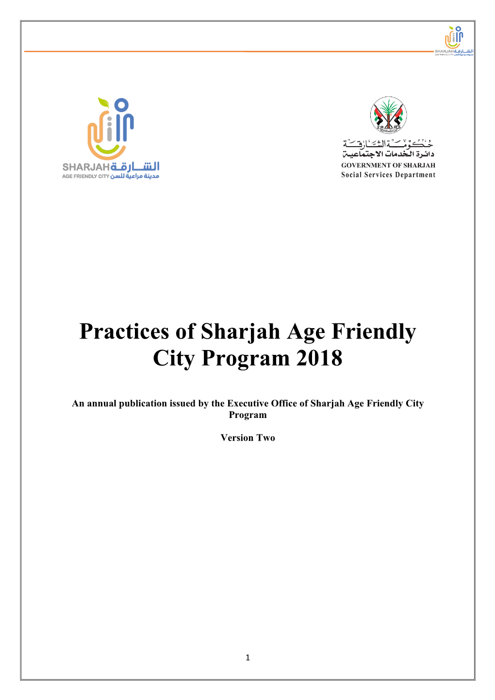 Practices of Sharjah Age Friendly City Program 2018