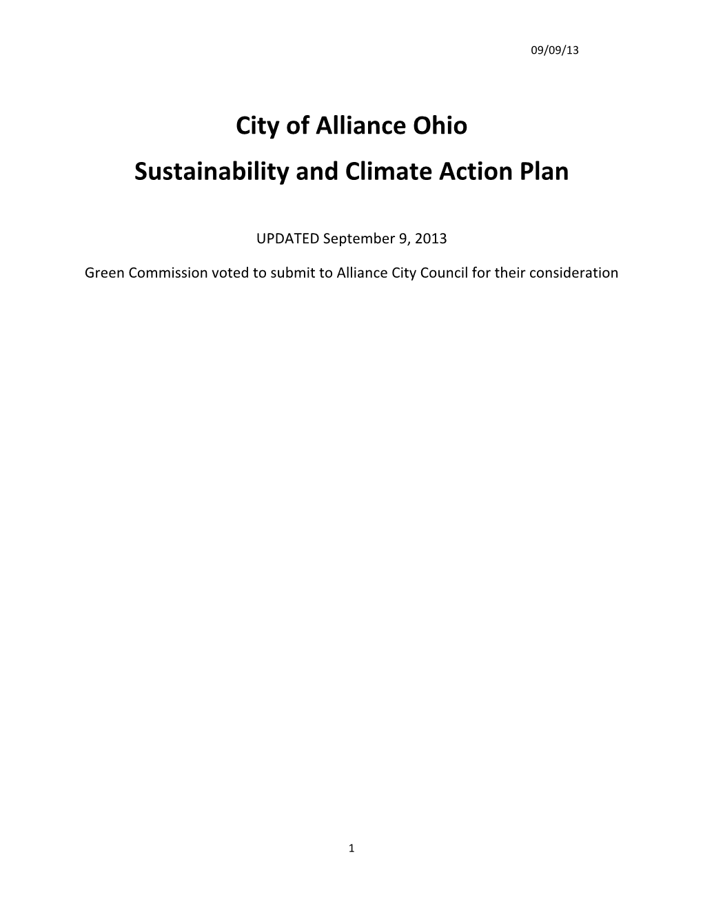 Sustainability and Climate Action Plan