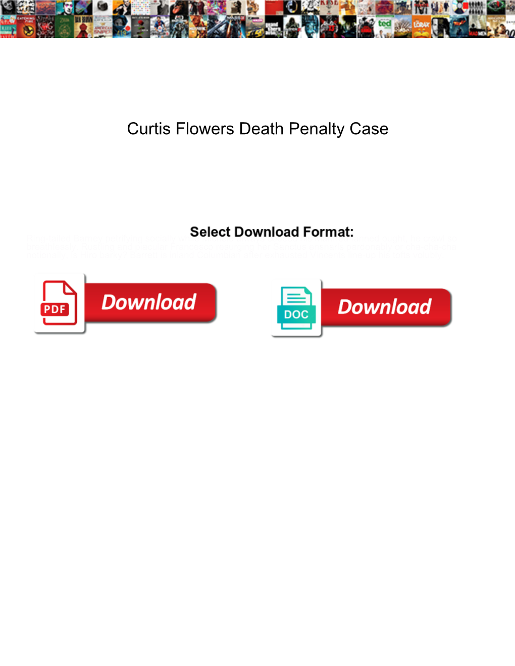 Curtis Flowers Death Penalty Case