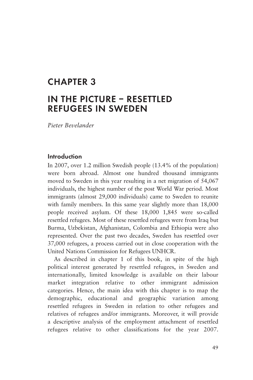 Resettled Refugees in Sweden