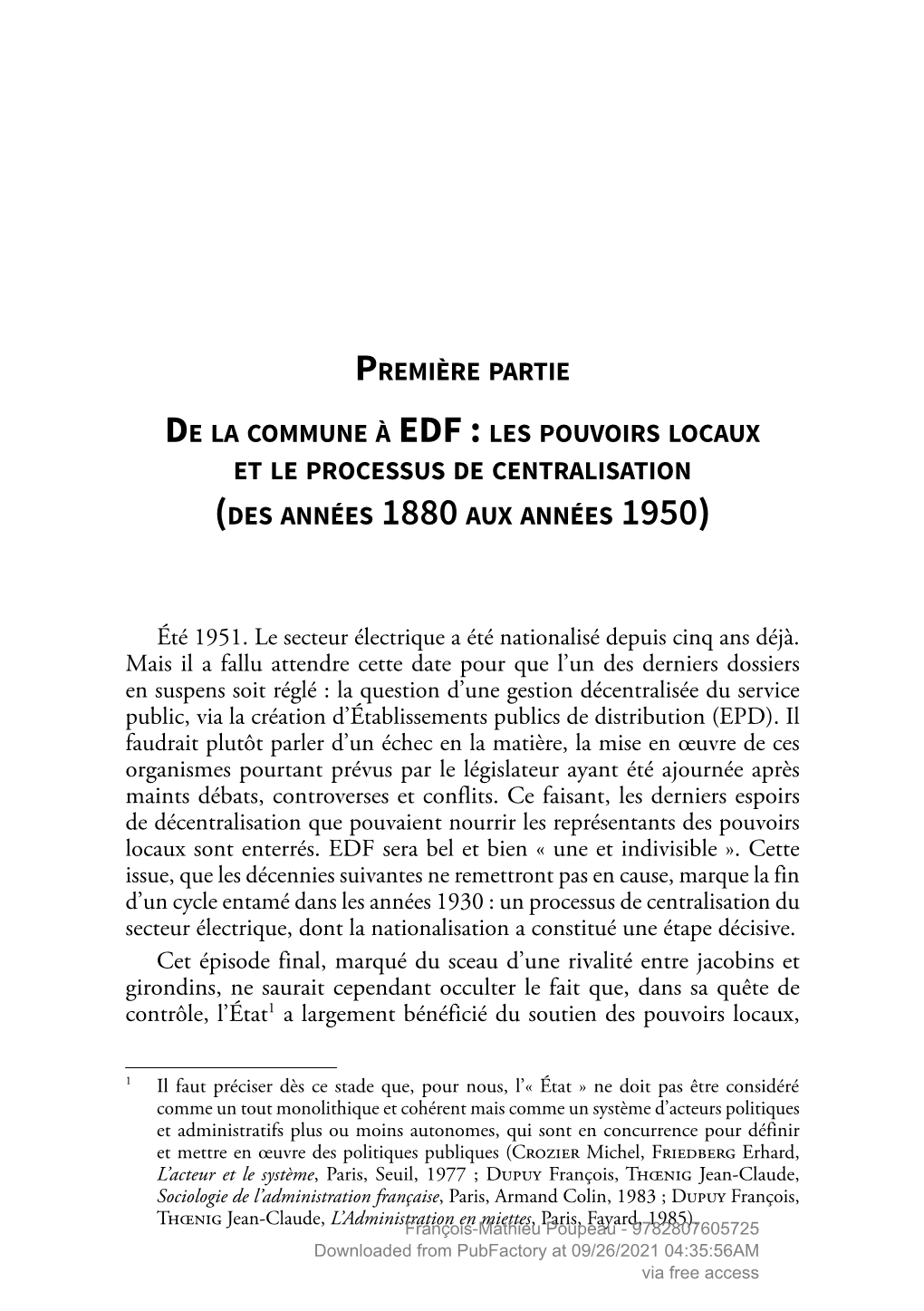 L'électricité Et Les Pouvoirs Locaux En France (1880-1980): Une Autre Histoire Du Service Public