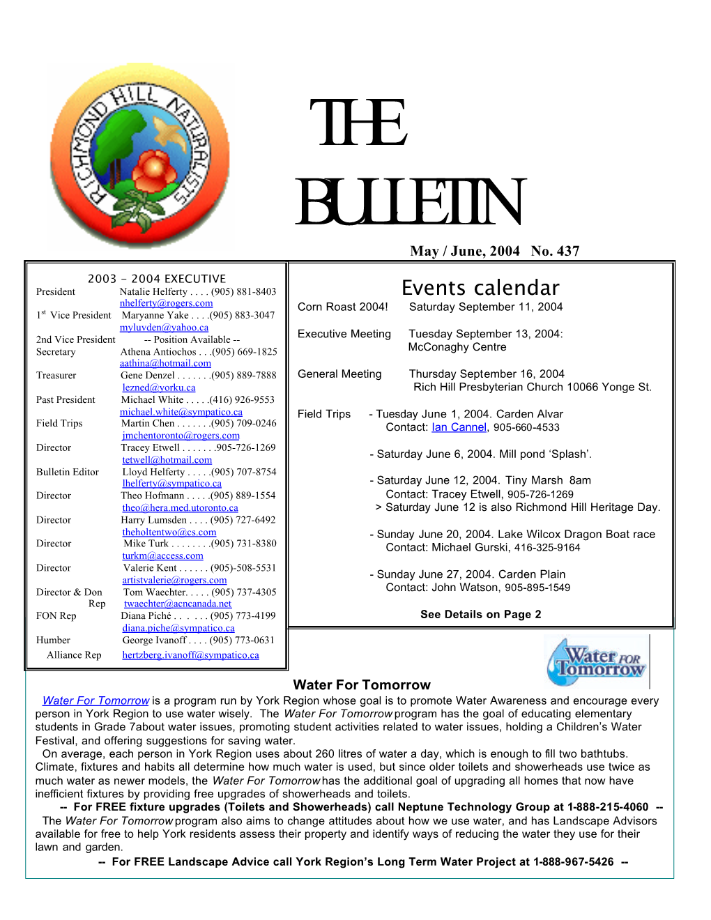 The RHN Bulletin May-June 04