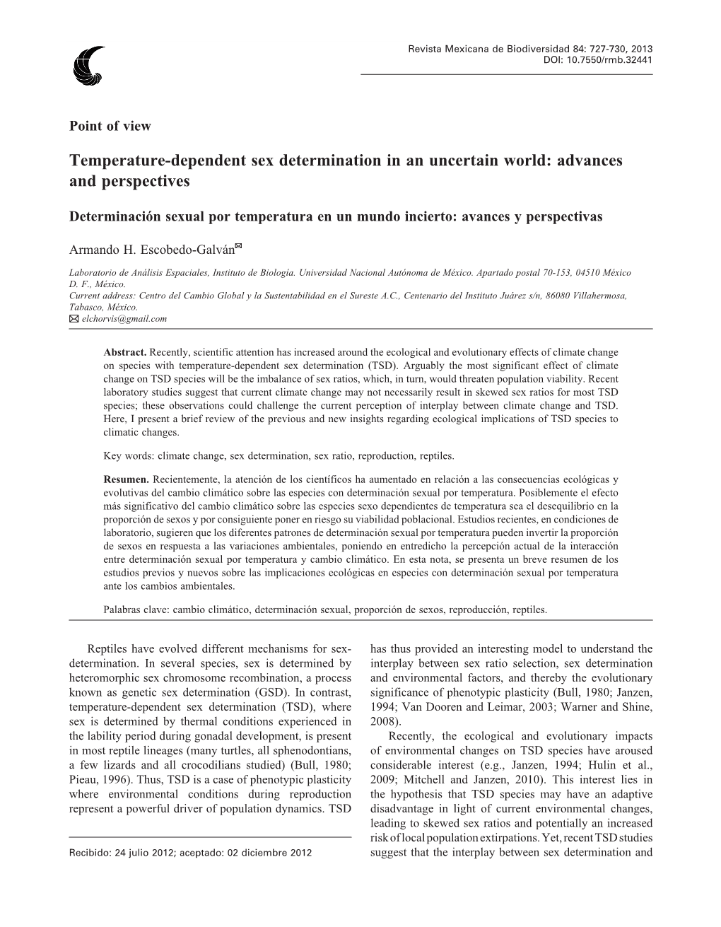 Temperature-Dependent Sex Determination in an Uncertain World: Advances and Perspectives