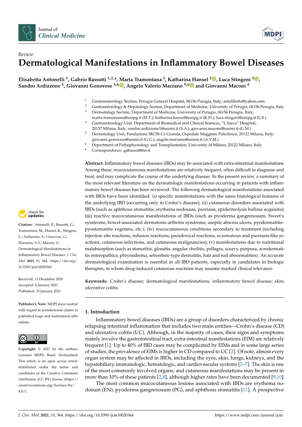 Dermatological Manifestations in Inflammatory Bowel Diseases