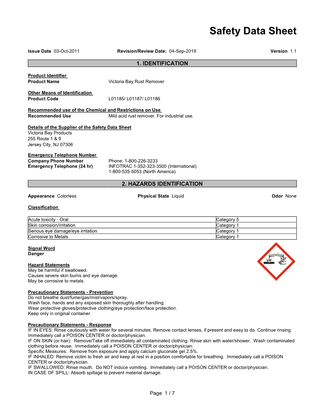 Safety Data Sheet