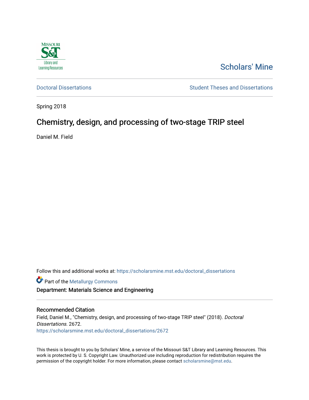 Chemistry, Design, and Processing of Two-Stage TRIP Steel