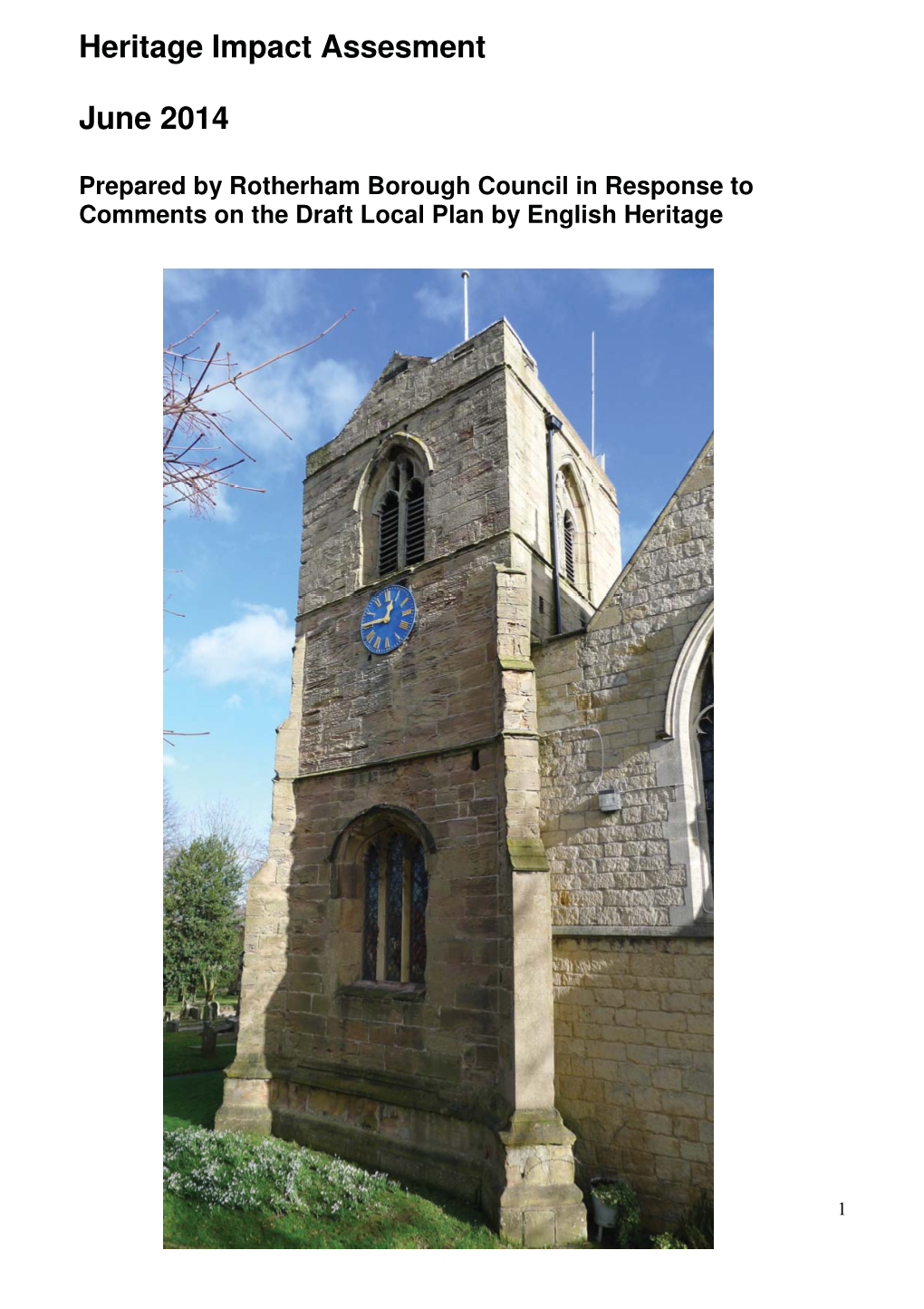 Heritage Impact Assessment June 2014