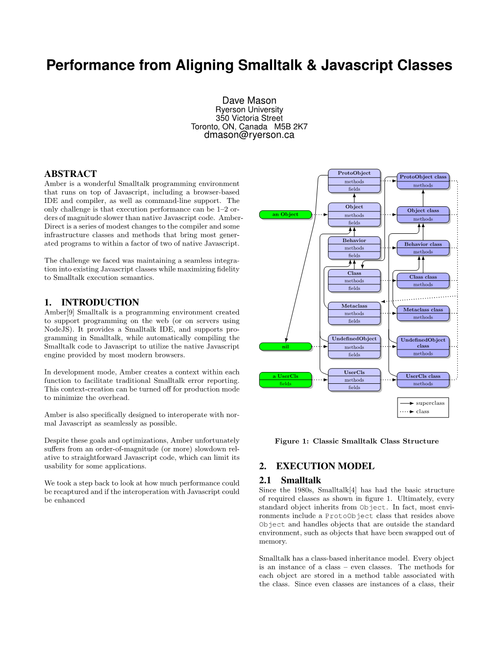 Performance from Aligning Smalltalk & Javascript Classes