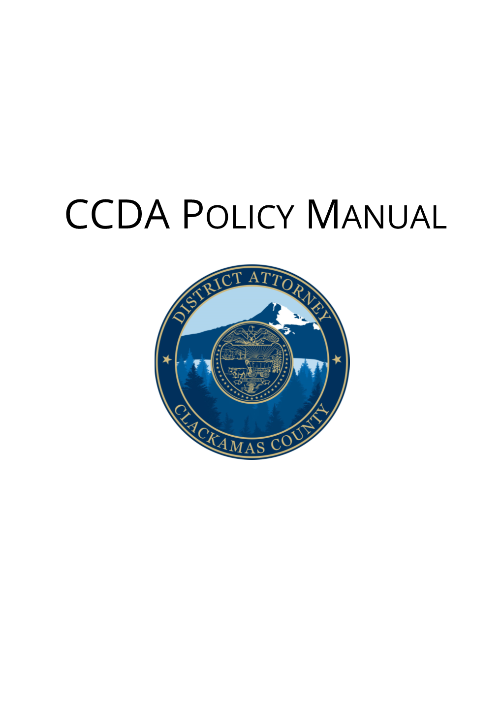 CCDA POLICY MANUAL Table of Contents