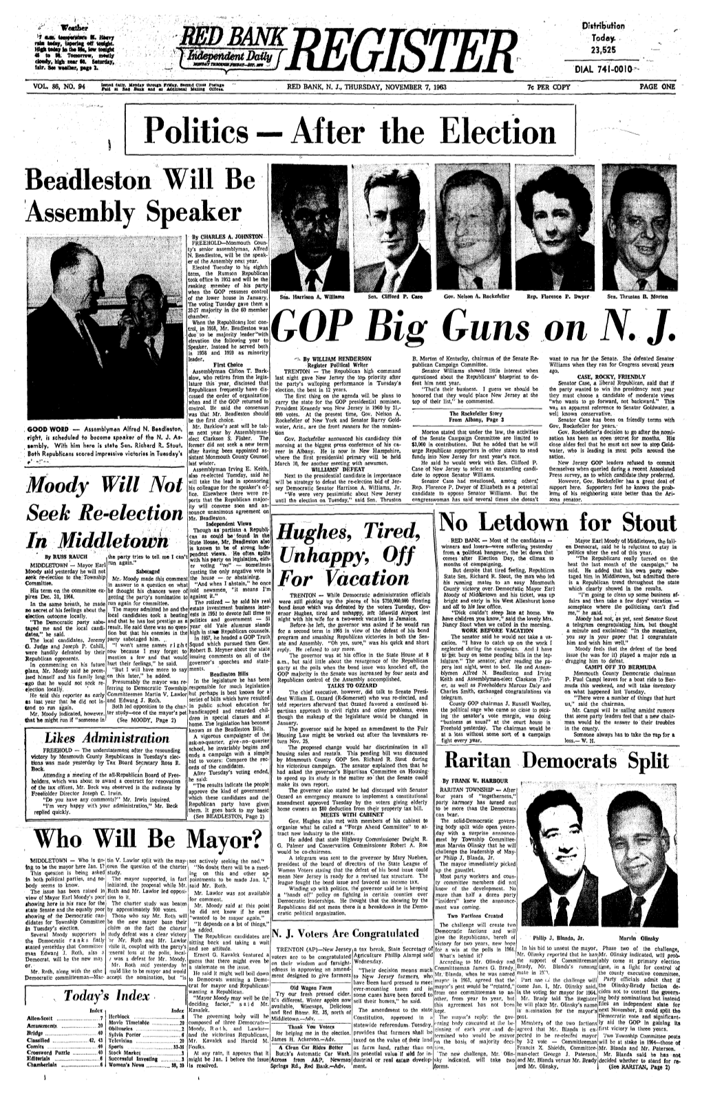 GOP Big Guns on K J. in 1958 and 1959 As Minority Leader